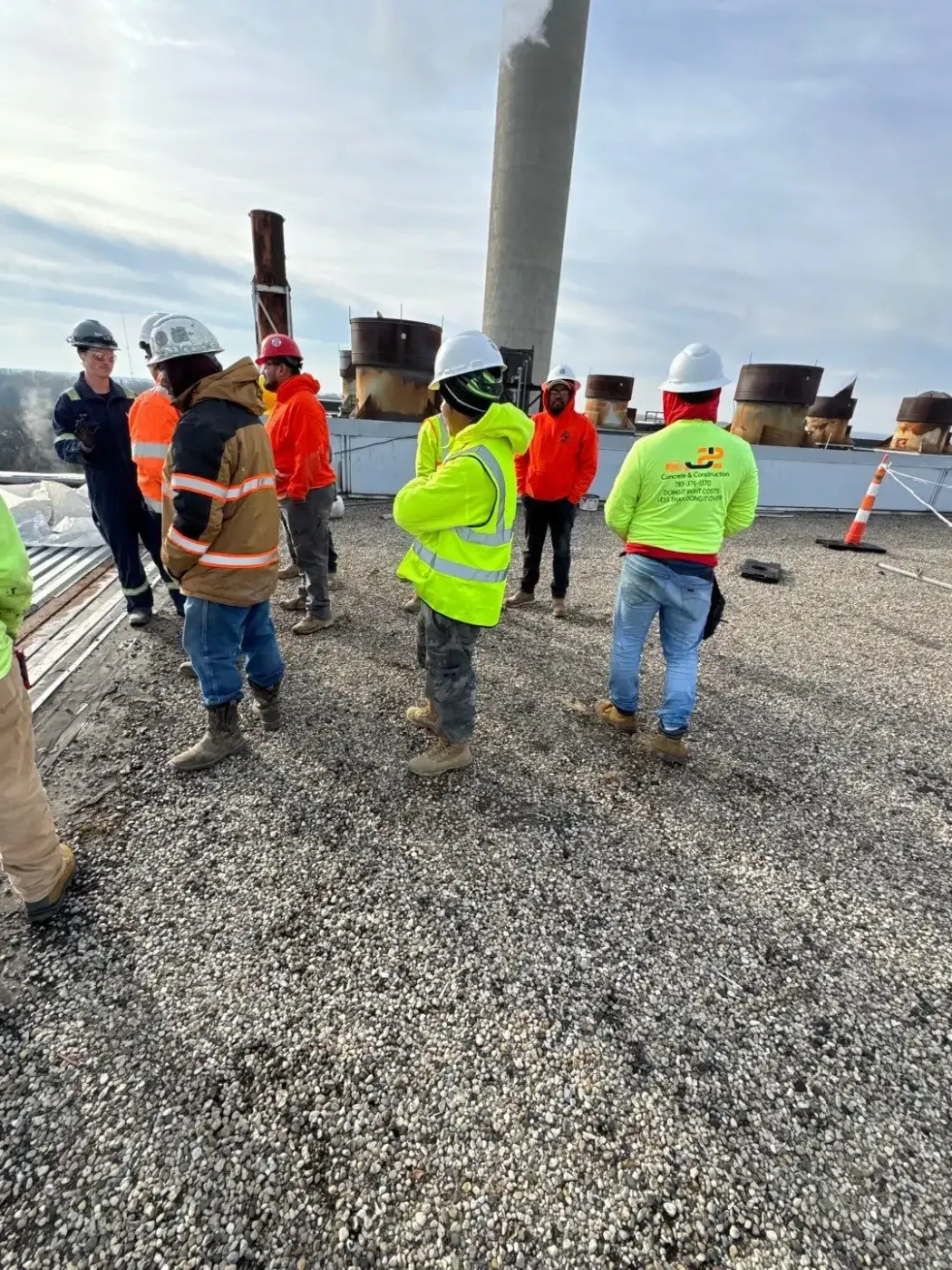 Commercial roof inspection documented in Mishawaka